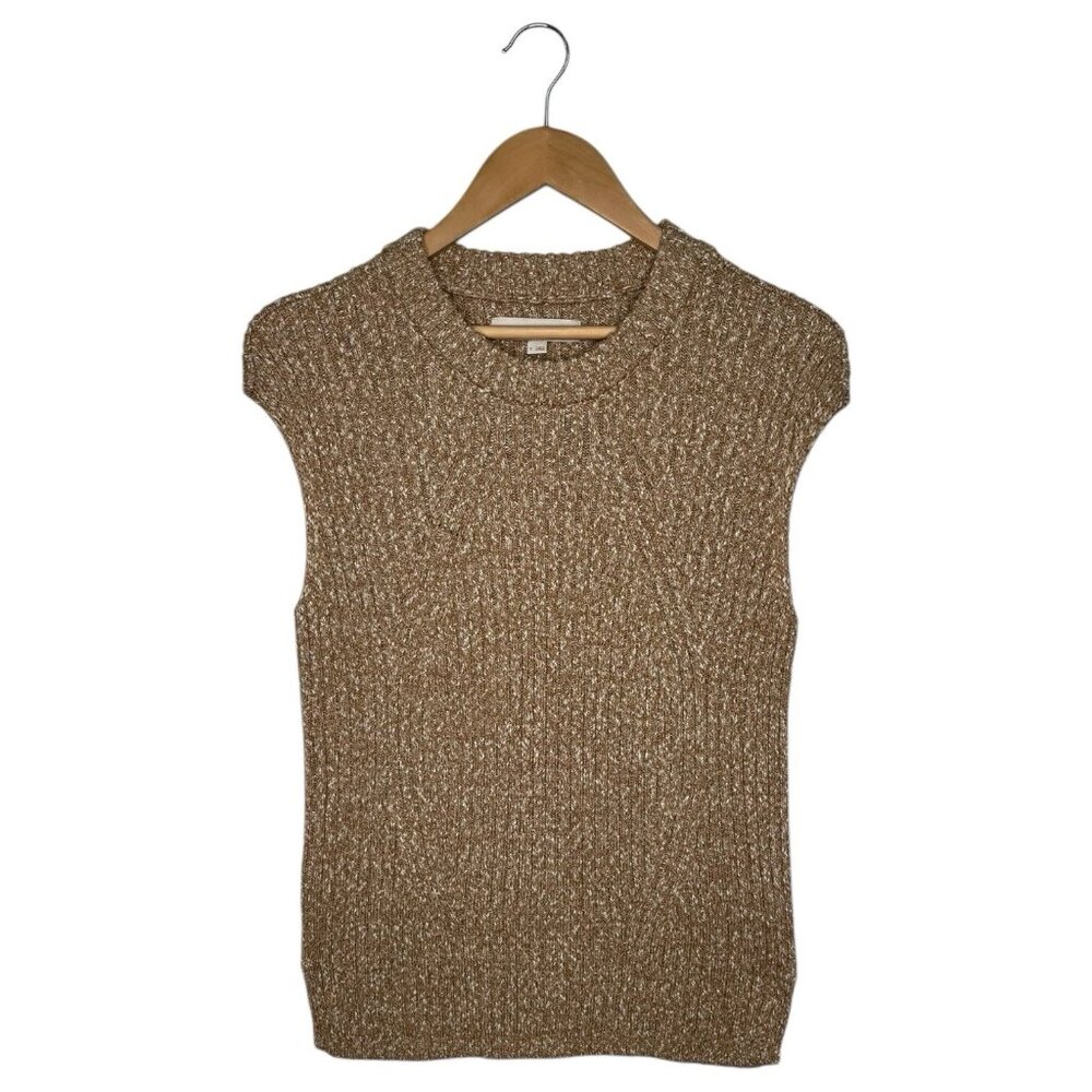 Loft Knit Sweater With Split Sides in Brown (Size: M)